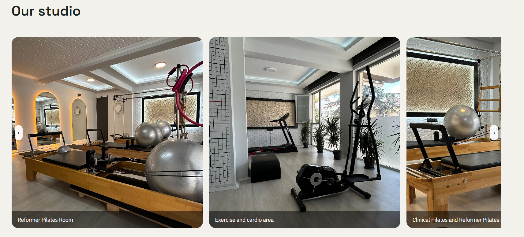 Physiotherapist clinic marketing website homepage